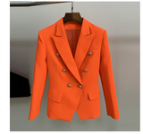 Breasted Blazer Orange