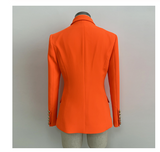 Breasted Blazer Orange